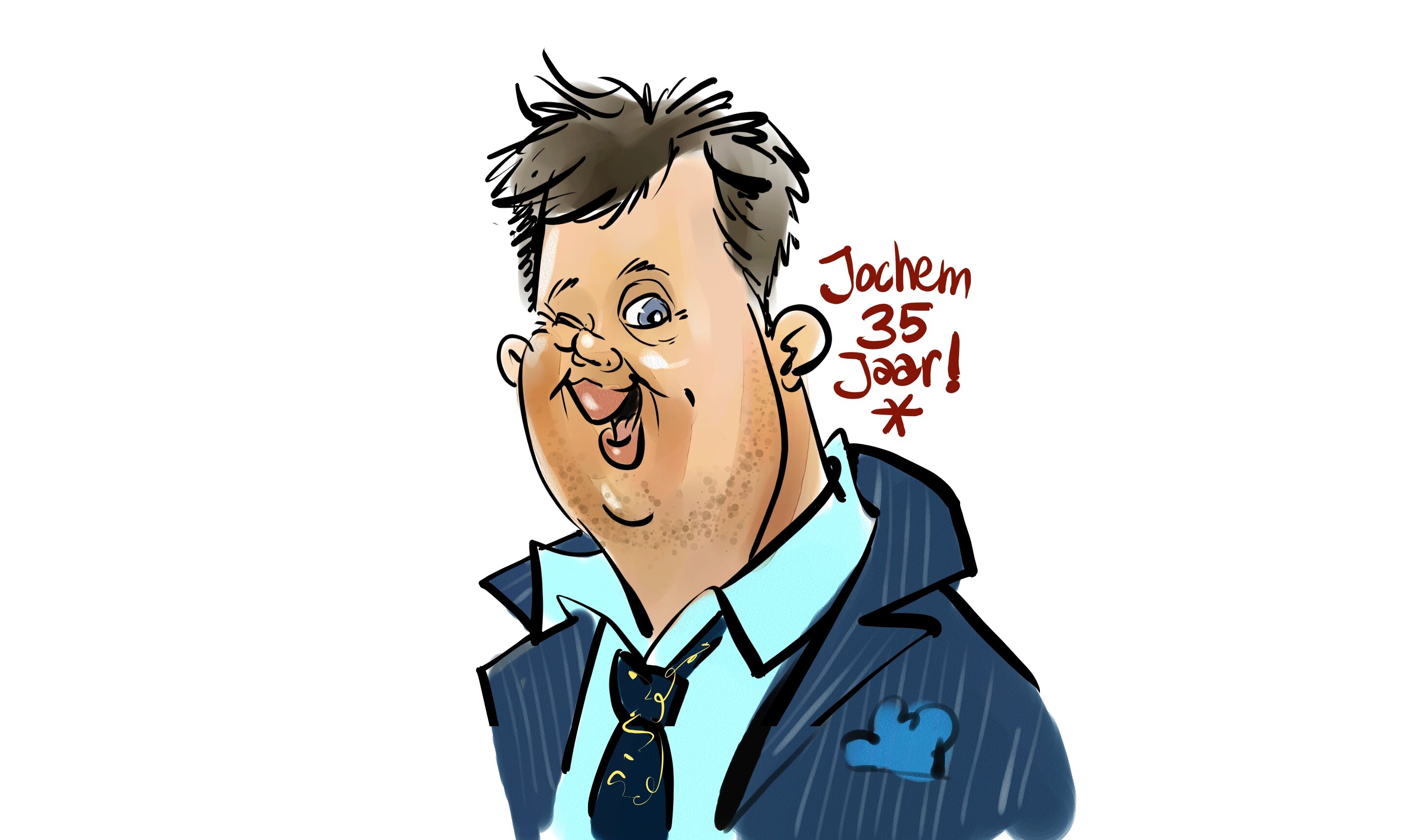 Caricatures Birthday Jochem 35 ans